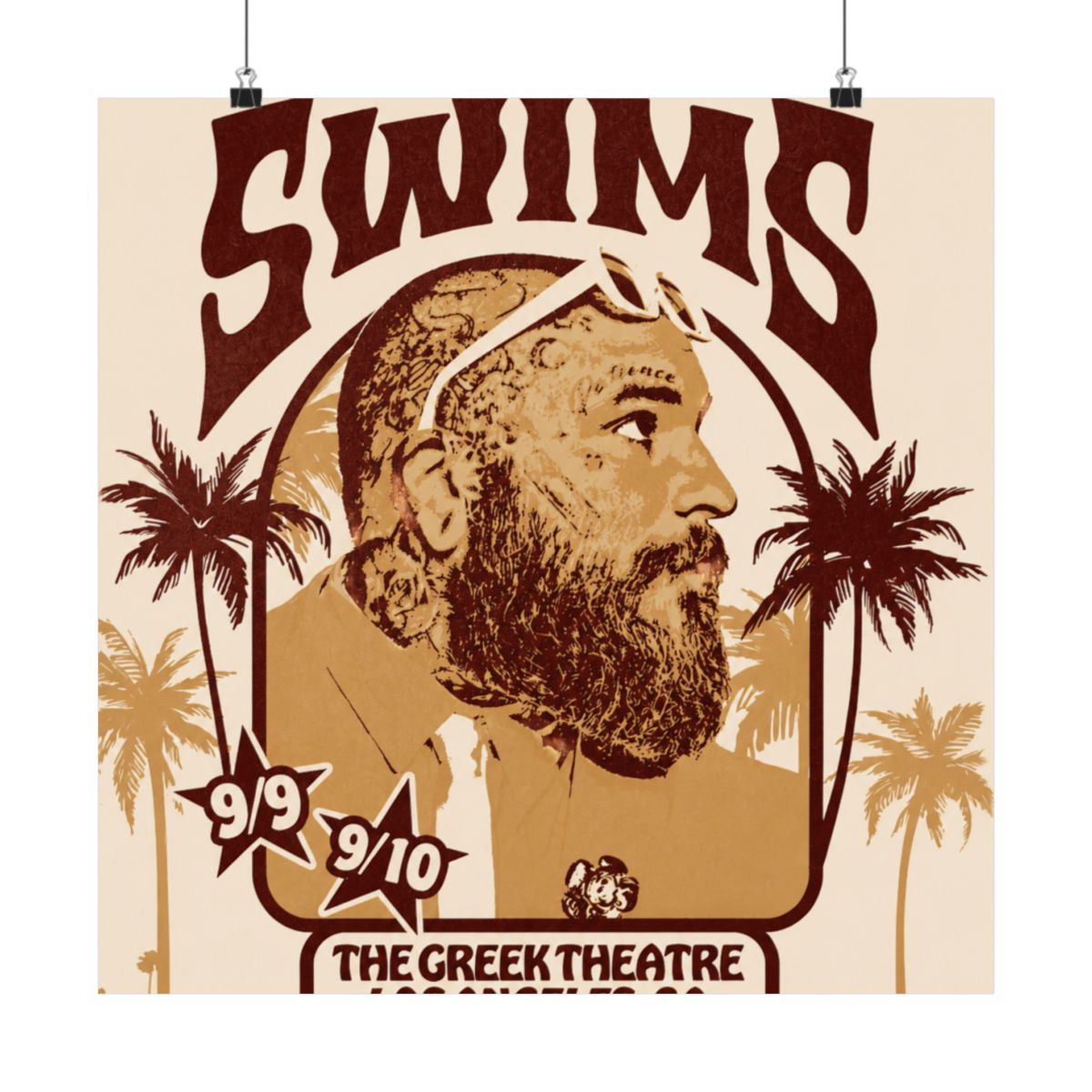 Los Angeles Concert Poster | Teddy Swims - alternate angle 1, merchandise