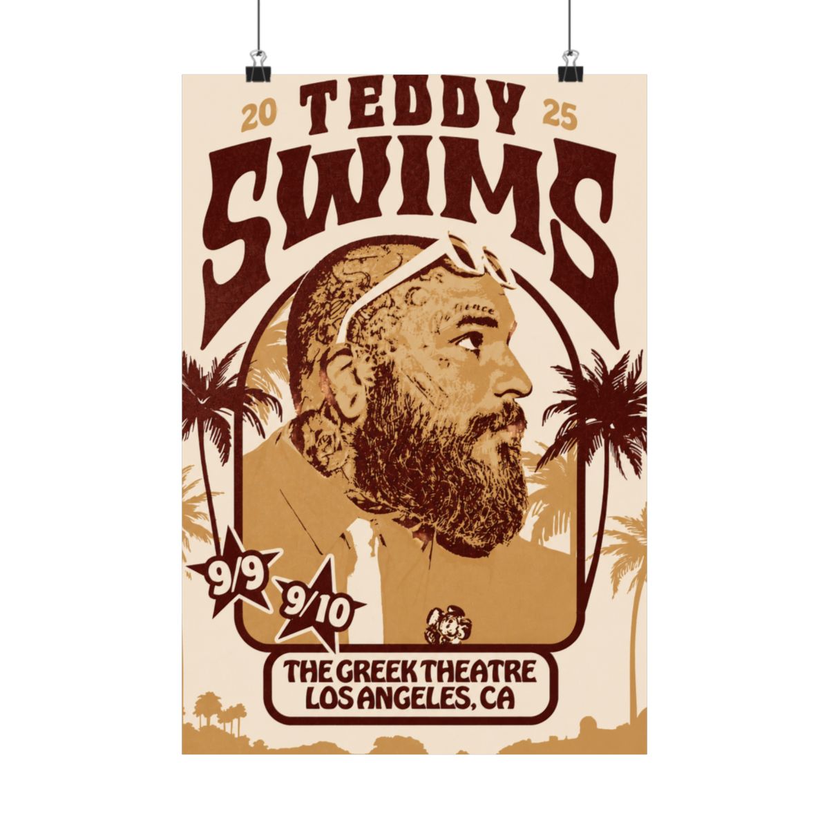 Los Angeles Concert Poster | Teddy Swims - Official Posters & Wall Art merchandise