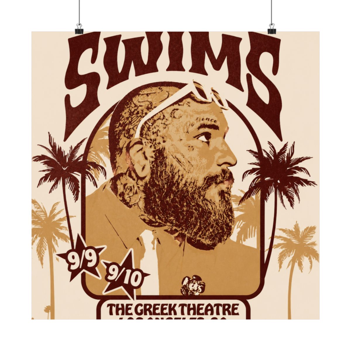 Los Angeles Concert Poster | Teddy Swims - alternate angle 1, merchandise