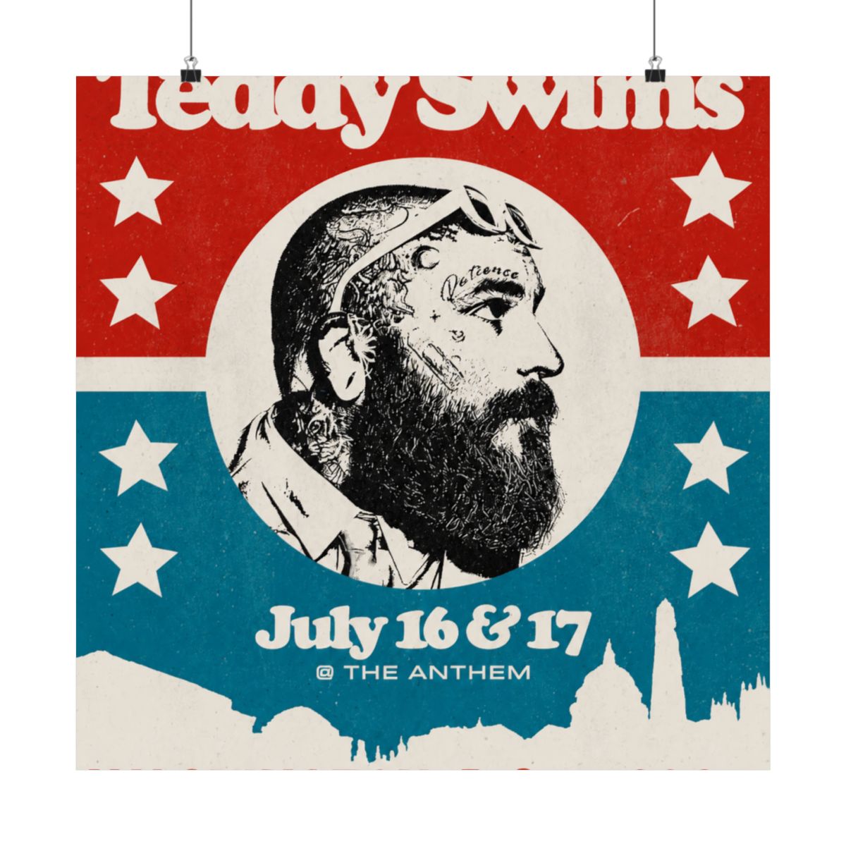 Washington D.C. Concert Poster | Teddy Swims - alternate angle 4, merchandise