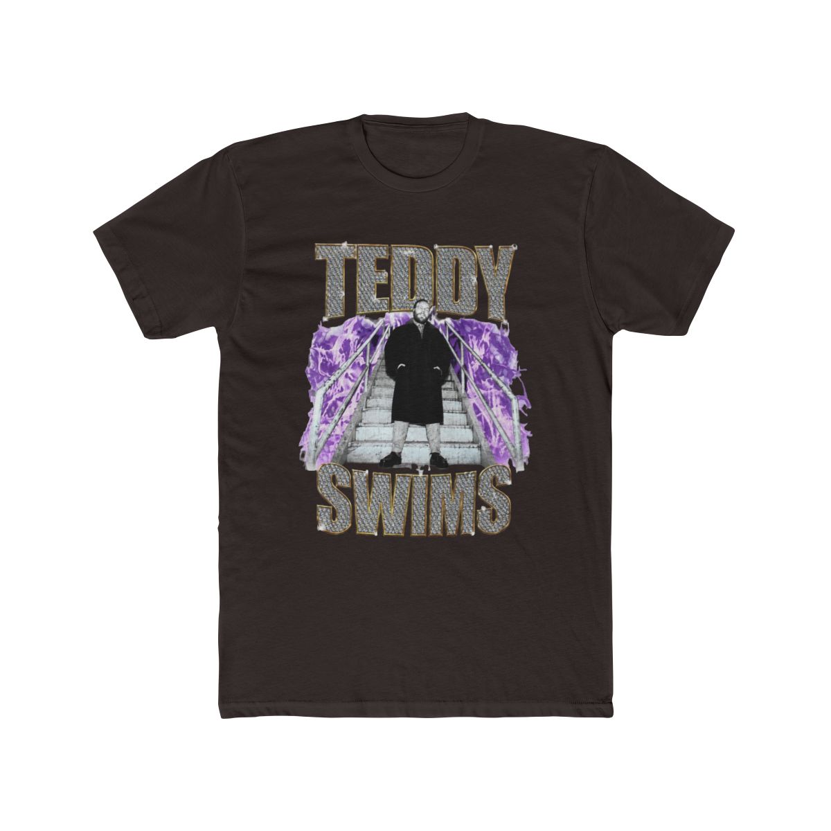 Teddy Swims T Shirt: Retro Bootleg (Black) - alternate angle 2, merchandise