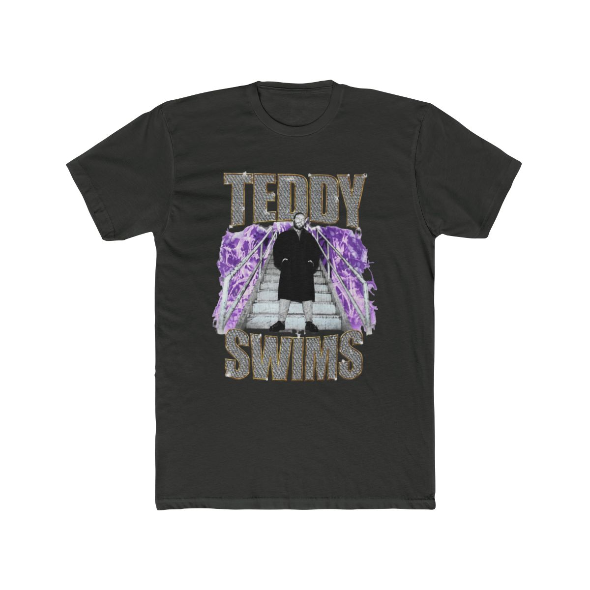 Teddy Swims T Shirt: Retro Bootleg (Black) - alternate angle 5, merchandise