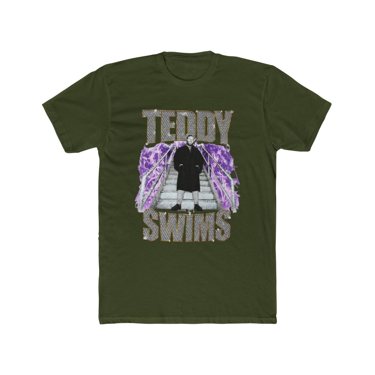 Teddy Swims T Shirt: Retro Bootleg (Black) - alternate angle 4, merchandise